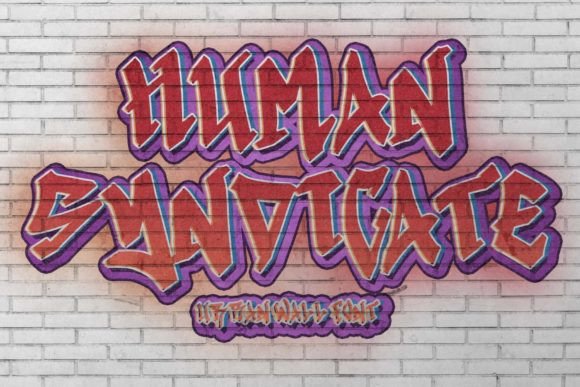 Human Syndicate: A Graffiti Font for Modern Branding