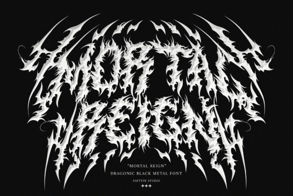 Mortal Reign: A Dragonic Typeface Forged for Extreme Designs