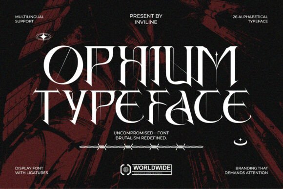 Ophium: A Brutalist Display Typeface with Razor-Sharp Intent
