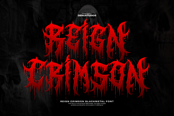 Reign Crimson: A Black Metal Font with Surprising Versatility