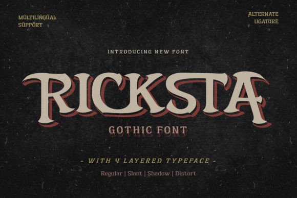Ricksta: A Gothic Serif with a Modern Edge for Bold Brands