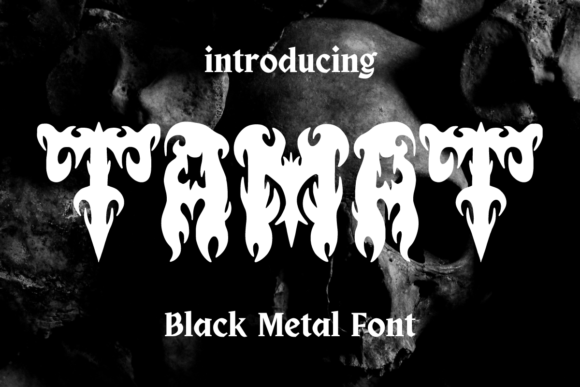 Tamat: A Horror Metal Typeface for Bold, Gritty Design