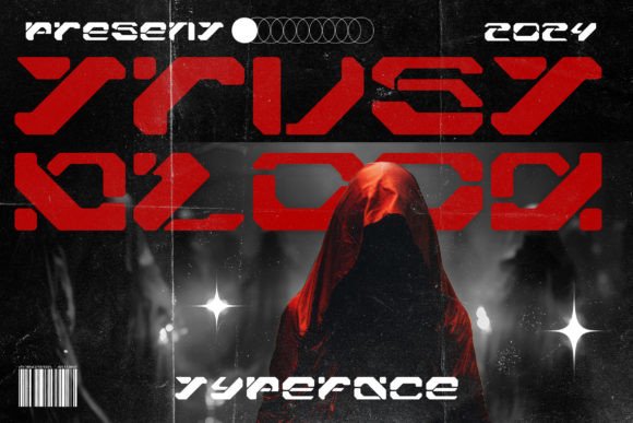 Trust Blood Typeface: Modern Edge for Y2K Design