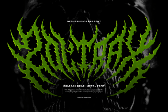 Zoltrax: The Extreme Death Metal Typeface for Bold Brands